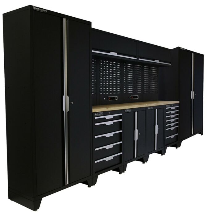 Kraftmeister Standard garage storage system Illinois plywood black