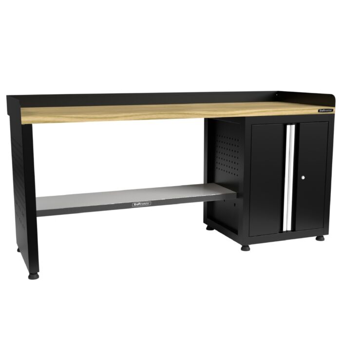 Kraftmeister Pro workbench 2 doors oak cm black