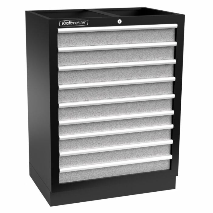 Kraftmeister Standard tool cabinet 9 drawers grey