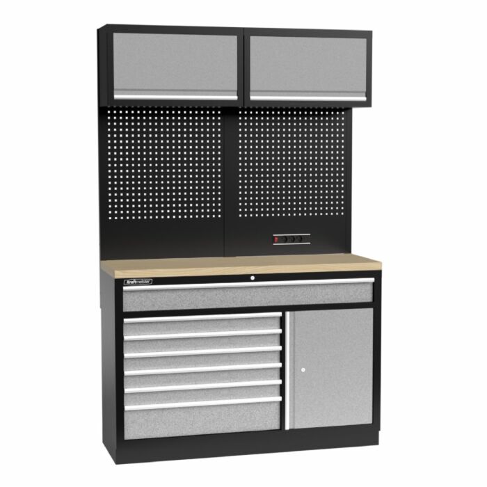 Kraftmeister Standard garage storage system Minnesota plywood grey