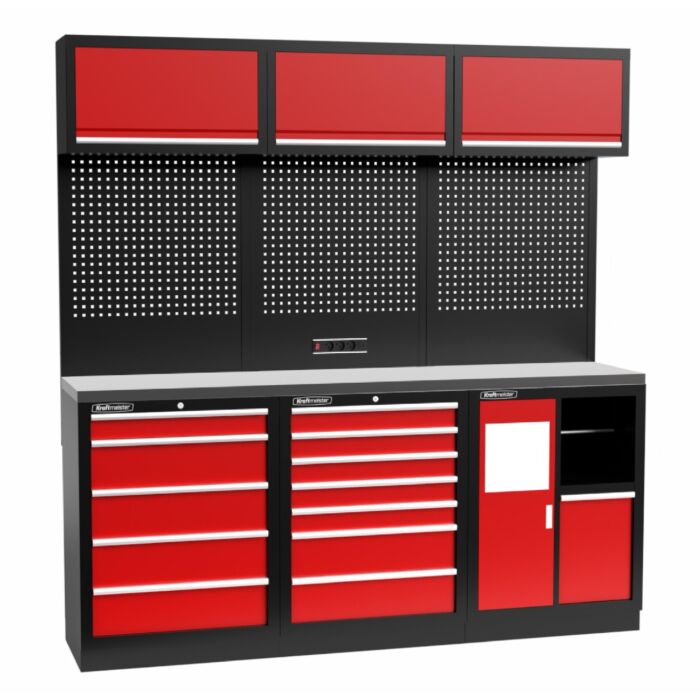 Kraftmeister Standard garage storage system Maryland stainless steel red