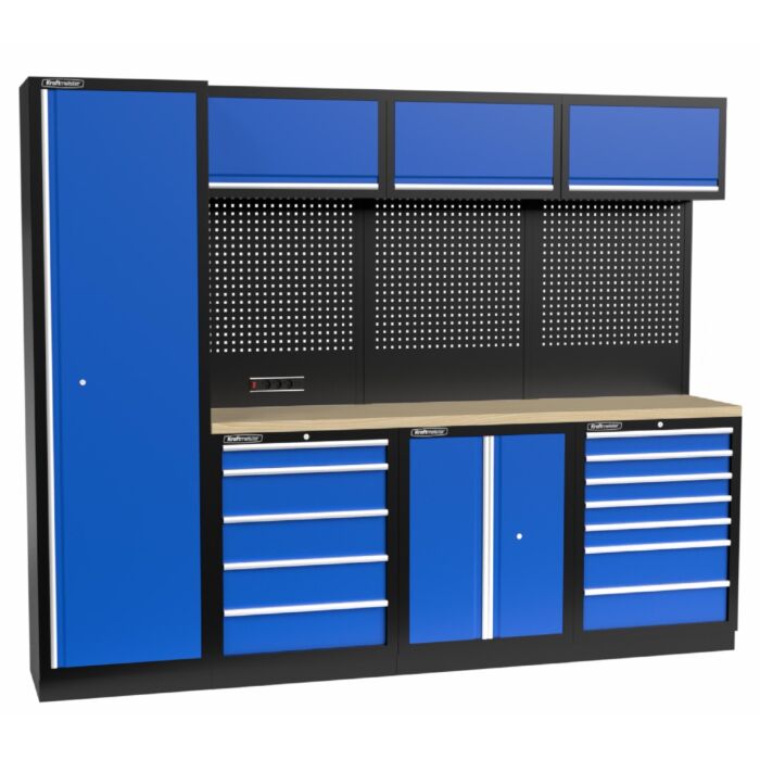 Kraftmeister Standard garage storage system Delaware plywood blue