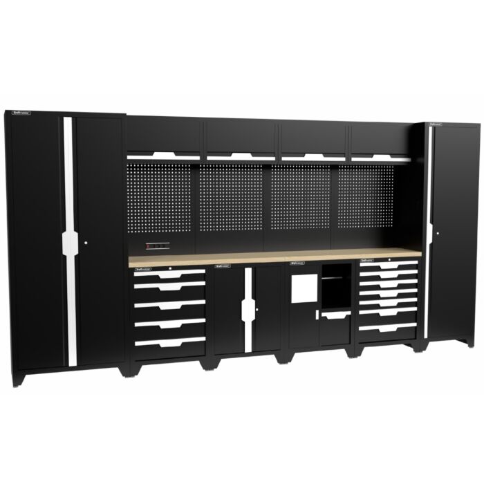 Kraftmeister Standard garage storage system Michigan plywood black