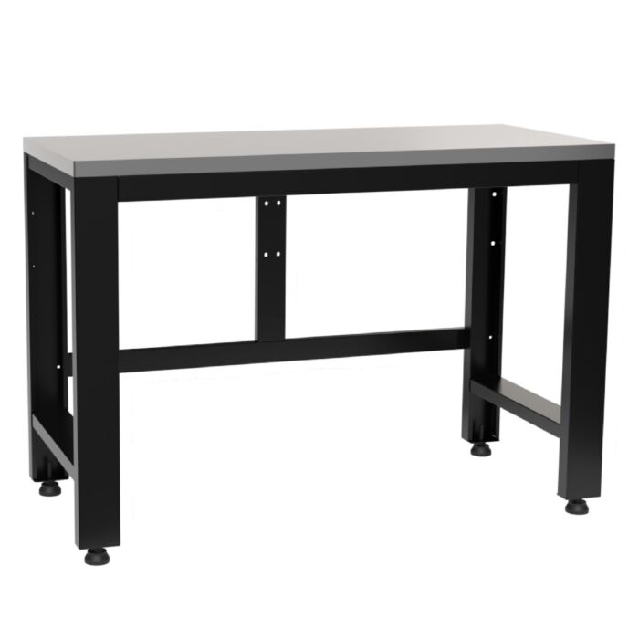 Kraftmeister Premium workbench stainless steel 136 cm black