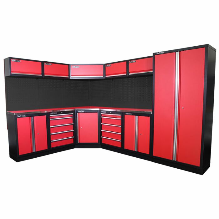 Kraftmeister Standard garage storage system Virginia stainless steel red