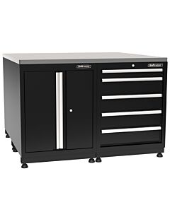 Kraftmeister Pro workstation Phillip Island stainless steel black