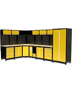 Kraftmeister Premium garage storage system Edmonton oak yellow