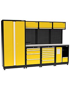 Kraftmeister NextGen Halifax stainless steel workstation yellow