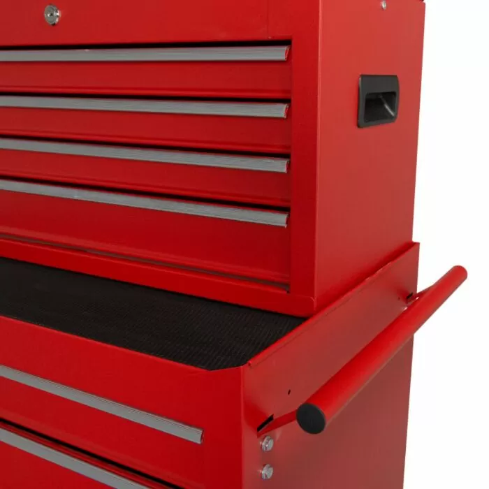 George Tools roller cabinet with tool chest 10 drawers red