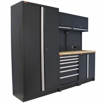 George Tools Premium garage storage system Essen rubberwood anthracite