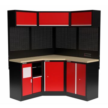 Kraftmeister Standard garage storage system Oregon plywood red