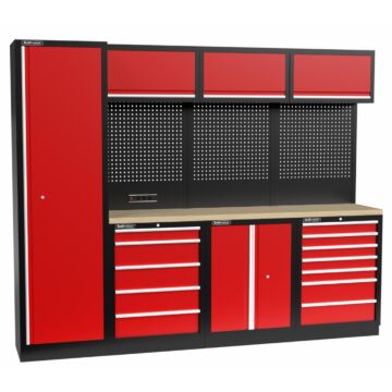 Kraftmeister Standard garage storage system Delaware plywood red