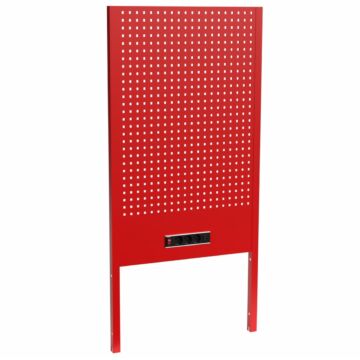 Kraftmeister Standard metal tool panel with outlet red