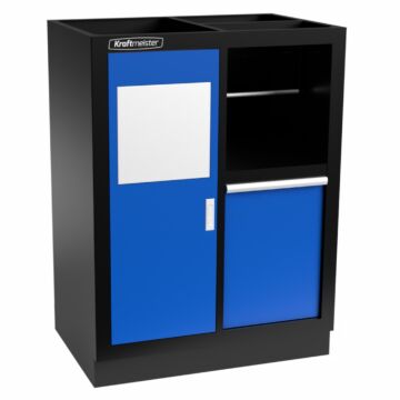 Kraftmeister Standard bin with paper roll holder blue