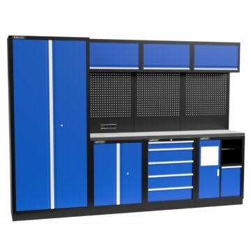 Kraftmeister Standard garage storage system Washington stainless steel blue