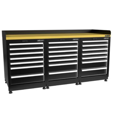 Kraftmeister Expert workbench 21 drawers MDF 200 cm black