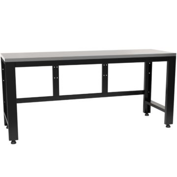 Kraftmeister Pro worktable stainless steel 204 cm black