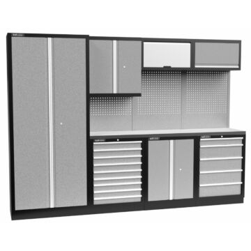 Kraftmeister Standard garage storage system Montana stainless steel grey