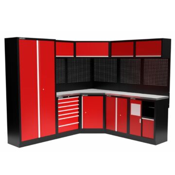 Kraftmeister Standard garage storage system Rhode Island stainless steel red