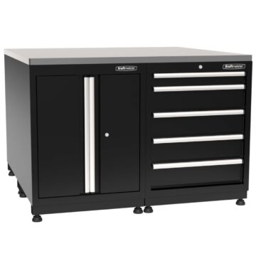 Kraftmeister Pro workstation Phillip Island stainless steel black