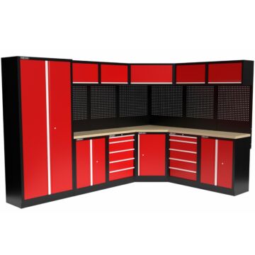 Kraftmeister Standard garage storage system Virginia plywood red