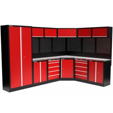 Kraftmeister Standard garage storage system Virginia stainless steel red