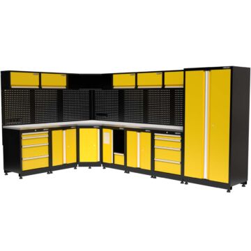 Kraftmeister NextGen Edmonton stainless steel workstation Yellow