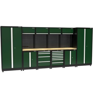 Kraftmeister Premium garage storage system Winnipeg oak green