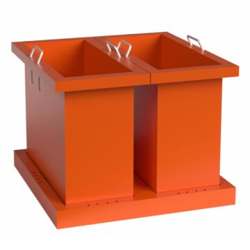 Kraftmeister Expert waste separation bin 2 containers for drawer storage cabinet orange