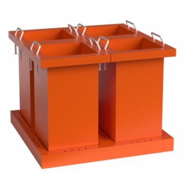 Kraftmeister Expert waste separation bin 4 containers for drawer storage cabinet orange