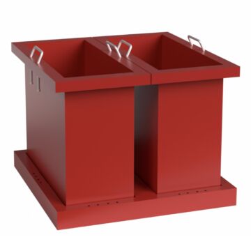 Kraftmeister Expert waste separation bin 2 containers for drawer storage cabinet red