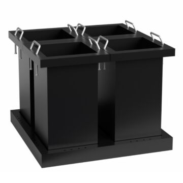 Kraftmeister Expert waste separation bin 4 containers for drawer storage cabinet black