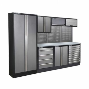 Kraftmeister Standard garage storage system Montana stainless steel grey