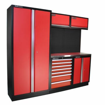 Kraftmeister Standard garage storage system Arkansas stainless steel red