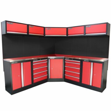 Kraftmeister Standard garage storage system Kentucky stainless steel red