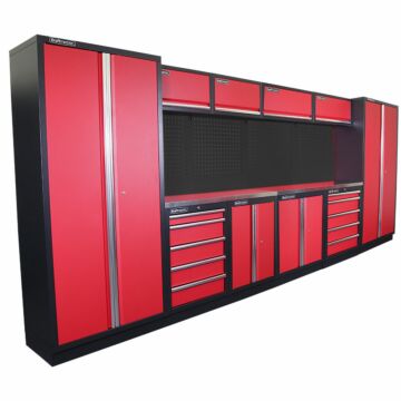 Kraftmeister Standard garage storage system Texas stainless steel red