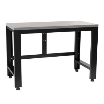 Kraftmeister Pro worktable stainless steel 136 cm black